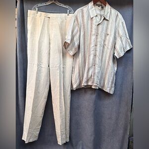 Linen pants & shirt NWOT Dreams size XL